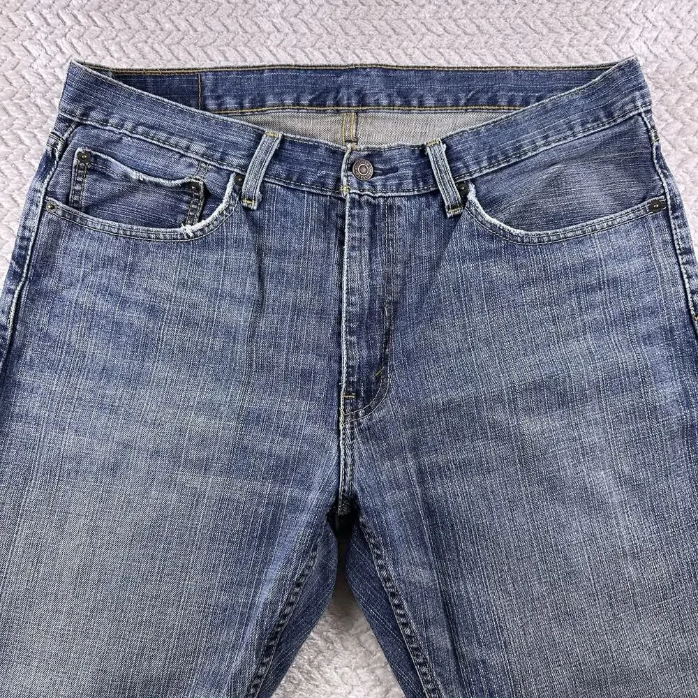 Levis 559 Jeans Men's 36x30 Blue Denim‎ Whiskered Relaxed Straight 100% Cotton
